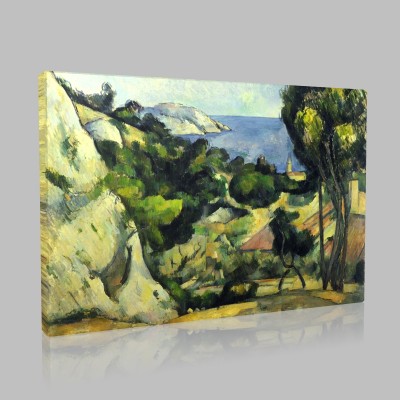 Paul Cezanne-L'Estaque Stampa su Tela