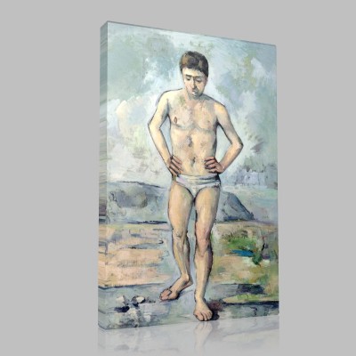 Paul Cezanne-The Bather Stampa su Tela