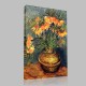 Van Gogh-Bell Lilies in a Copper Vase Stampa su Tela