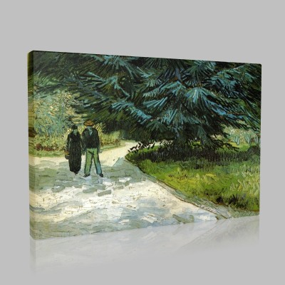 Van Gogh-Couple in the Park, Arles Stampa su Tela