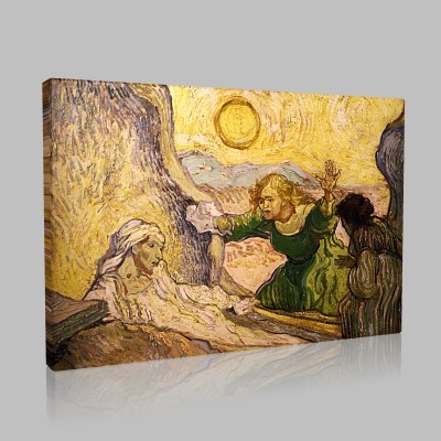 Van Gogh-La Réssurection de Lazare, d'après Rembrandt Stampa su Tela