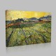 Van Gogh-Paysage au lever du soleil Stampa su Tela