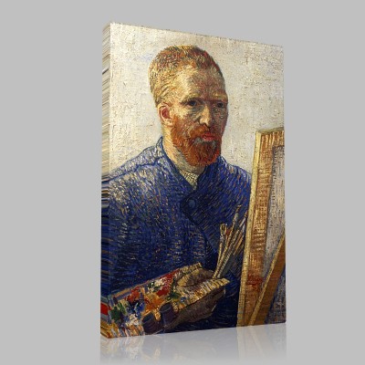 Van Gogh-Self-Portrait  in front of the Easel Stampa su Tela