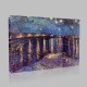 Van Gogh-Starry Night over the Rhone (2) Stampa su Tela