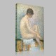 Georges-Pierre Seurat-Sitted Poseuse of profile Study for Poseuses Stampa su Tela