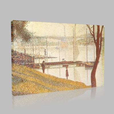 Georges-Pierre Seurat-The bridge of Courbevoie Stampa su Tela