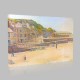 Georges-Pierre Seurat-The port and quays with port-in-Bessin Stampa su Tela