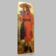 Léon Frédéric-Petite fille en robe rouge Canvas